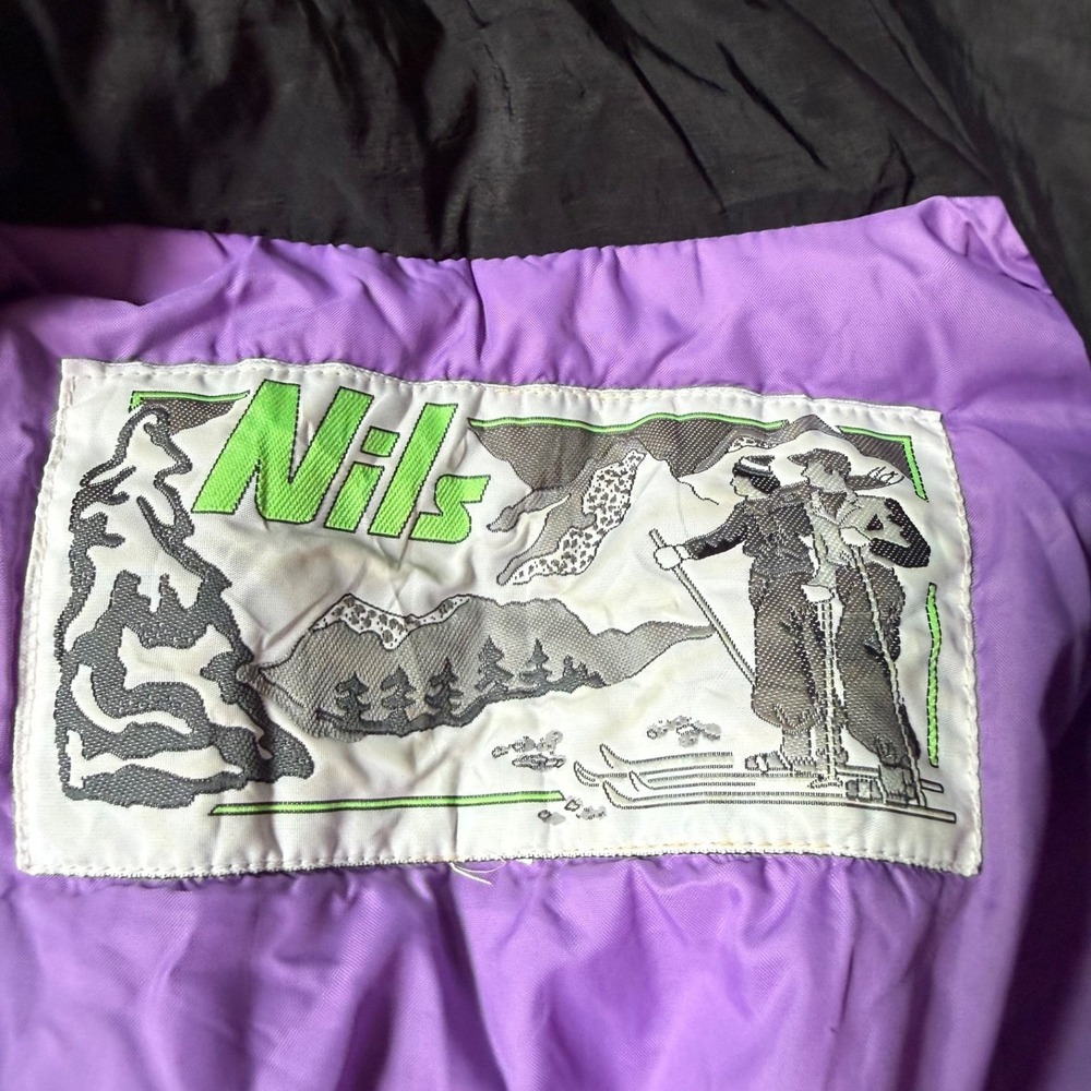 VTG NILS Skiwear One Piece Snowsuit Jumpsuit Iridescent Purple | Size XS - Picture 4 of 16